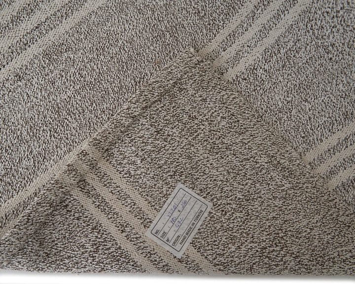 Gray Turkish Kilim Rug 6' 4" x 8' 10" Flat-Weave | No. VR85148