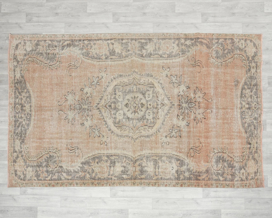 Multicolor Turkish Oushak Rug 5' 8" x 9' 2" Hand-Knotted | No. VR85219