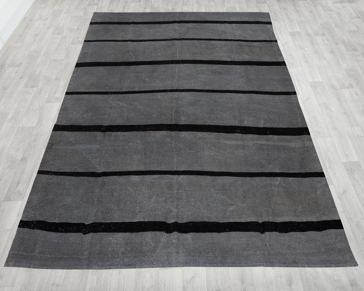 Gray Kilim Rug 9' 6" x 13' 1" | No. VR85282