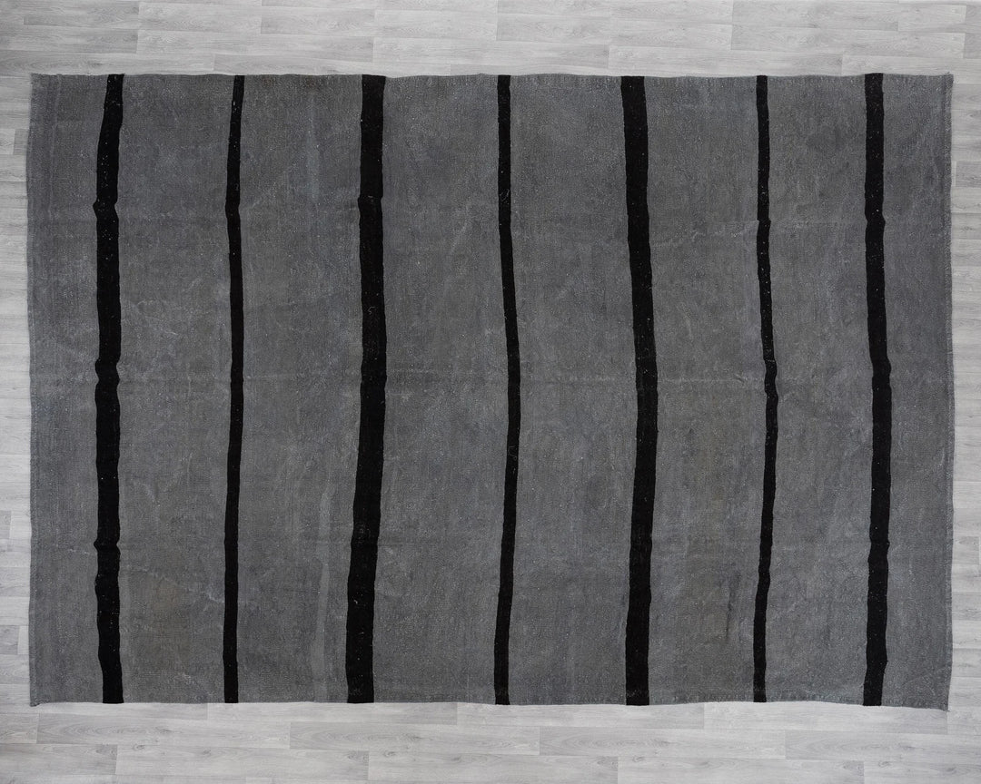 Gray Kilim Rug 9' 6" x 13' 1" | No. VR85282