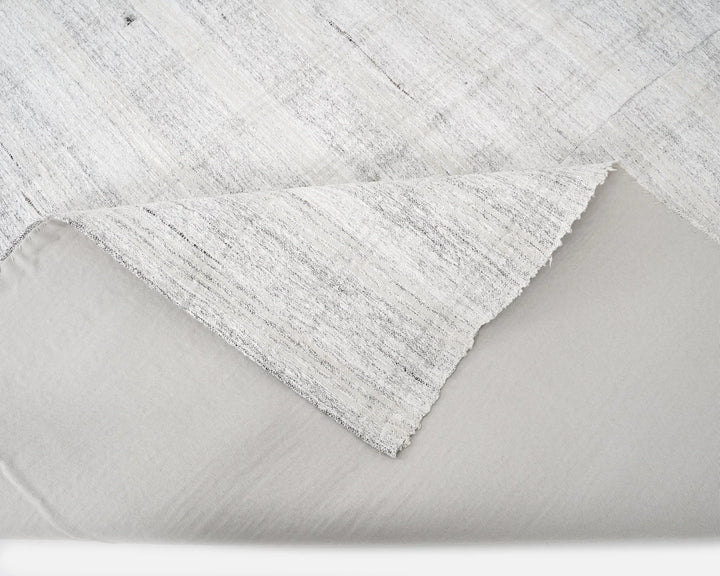 White Turkish Kilim Rug 10' 2" x 12' 10" Flat-Weave view 9