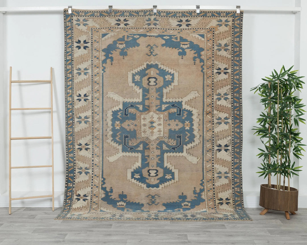 Multicolor Turkish Oushak Rug 5' 11" x 7' 8" Hand-Knotted | No. VR85449