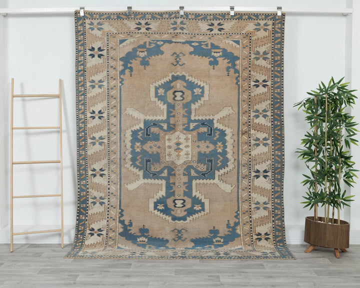 Multicolor Turkish Oushak Rug 5' 11" x 7' 8" Hand-Knotted | No. VR85449