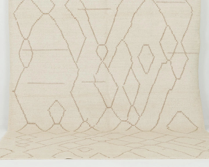 Beige Turkish Oushak Rug 6' 9" x 10' Hand-Knotted | No. VR85509