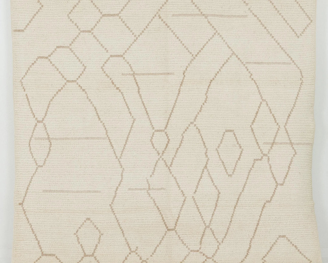 Beige Turkish Oushak Rug 6' 9" x 10' Hand-Knotted | No. VR85509