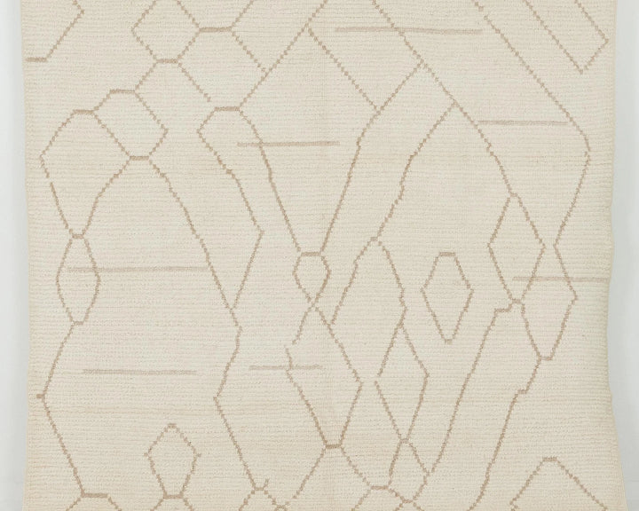 Beige Turkish Oushak Rug 6' 9" x 10' Hand-Knotted | No. VR85509