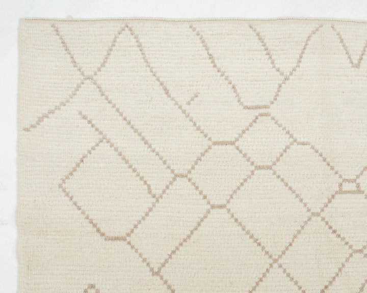 Beige Turkish Oushak Rug 6' 9" x 10' Hand-Knotted | No. VR85509