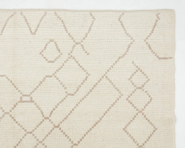 Beige Turkish Oushak Rug 6' 9" x 10' Hand-Knotted | No. VR85509