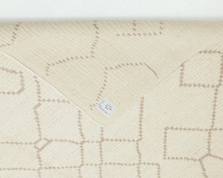 Beige Turkish Oushak Rug 6' 9" x 10' Hand-Knotted | No. VR85509