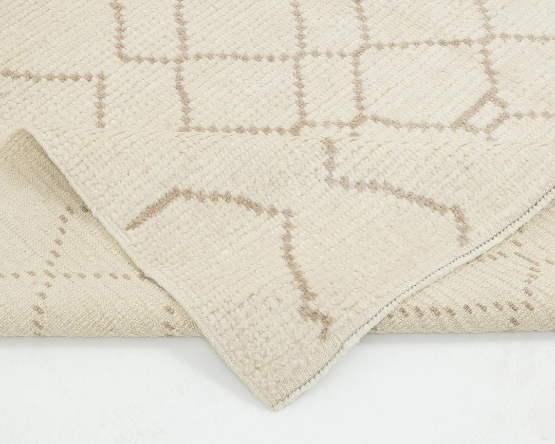Beige Turkish Oushak Rug 6' 9" x 10' Hand-Knotted | No. VR85509