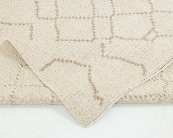 Beige Turkish Oushak Rug 6' 9" x 10' Hand-Knotted | No. VR85509
