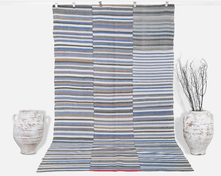 Multicolor Turkish Kilim Rug 5'8" x 9'6" Flat-Weave | No. VR85531