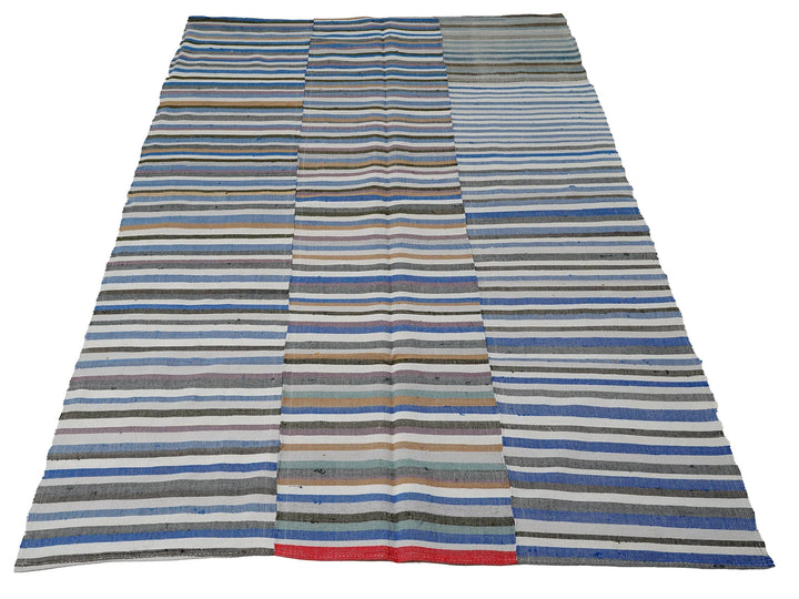 Multicolor Turkish Kilim Rug 5'8" x 9'6" Flat-Weave | No. VR85531
