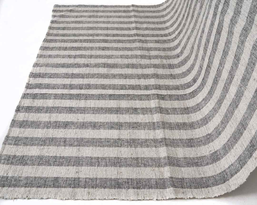 Beige Turkish Kilim Rug 6'7" x 9'6" Flat-Weave | No. VR85538