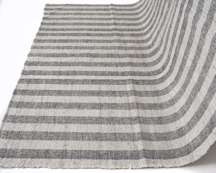 Beige Turkish Kilim Rug 6'7" x 9'6" Flat-Weave | No. VR85538