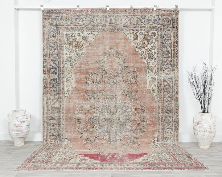 Multicolor Turkish Oushak Rug 7' x 10' 7" Hand-Knotted | No. VR85566