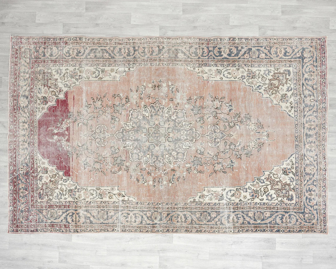 Multicolor Turkish Oushak Rug 7' x 10' 7" Hand-Knotted | No. VR85566