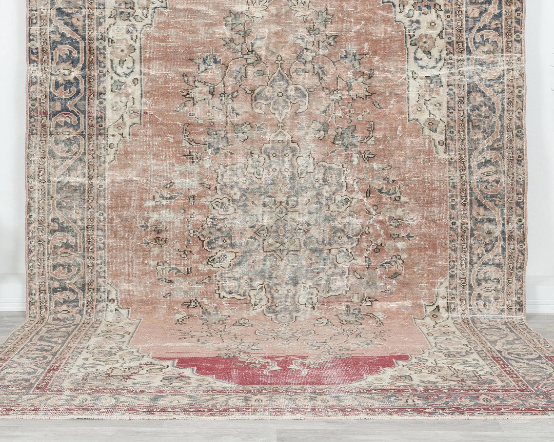 Multicolor Turkish Oushak Rug 7' x 10' 7" Hand-Knotted | No. VR85566