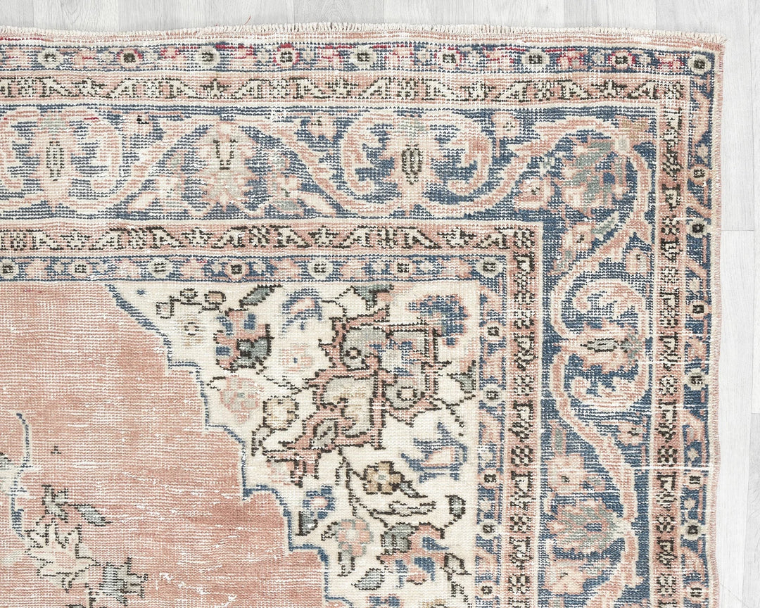 Multicolor Turkish Oushak Rug 7' x 10' 7" Hand-Knotted | No. VR85566