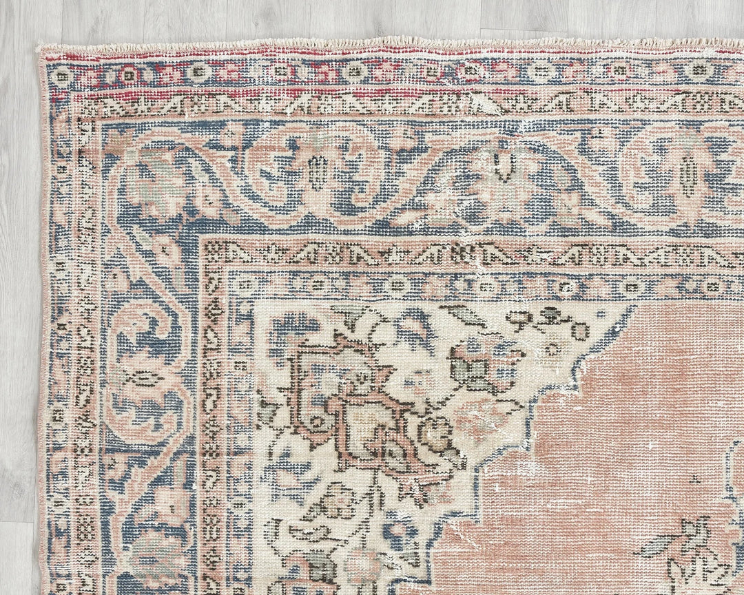 Multicolor Turkish Oushak Rug 7' x 10' 7" Hand-Knotted | No. VR85566