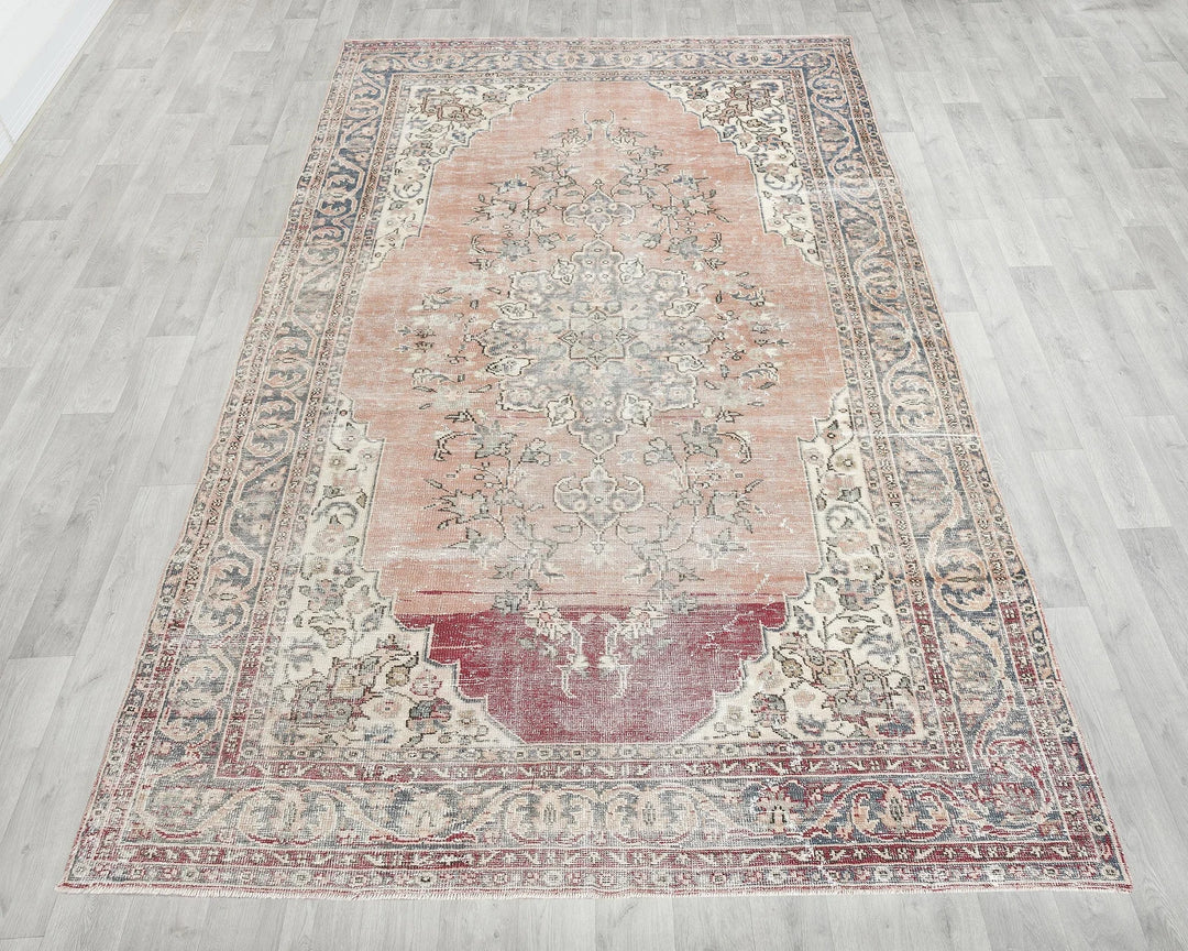 Multicolor Turkish Oushak Rug 7' x 10' 7" Hand-Knotted | No. VR85566