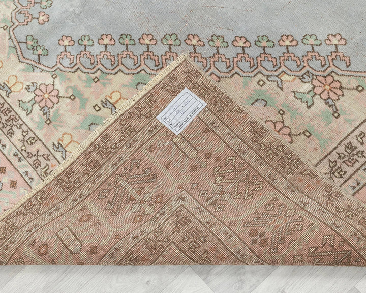 Blue Turkish Oushak Rug 6' 11" x 9' 8" Hand-Knotted | No. VR85585