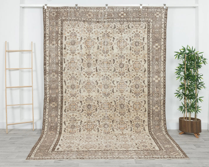 Multicolor Turkish Oushak Rug 6' 11" x 9' 11" Hand-Knotted | No. VR85602