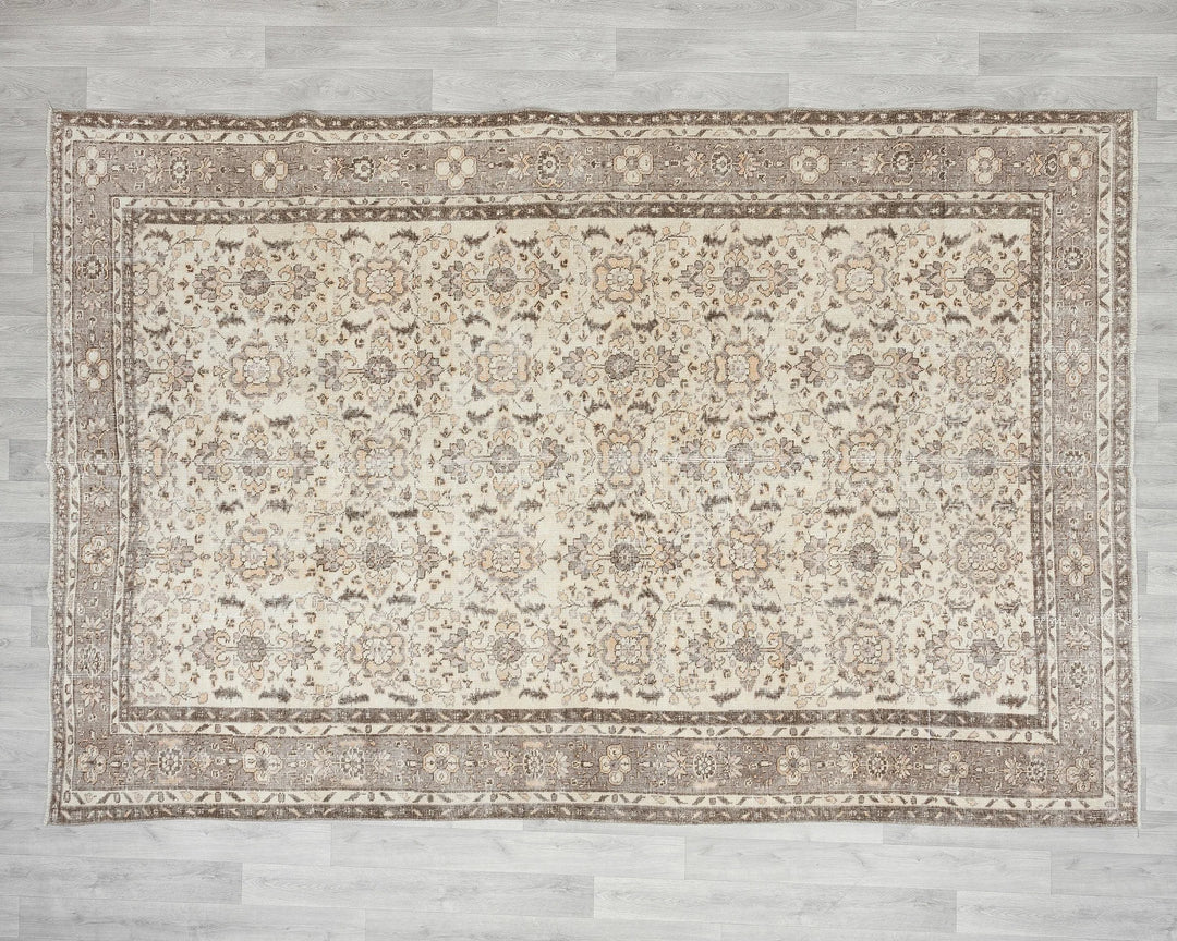 Multicolor Turkish Oushak Rug 6' 11" x 9' 11" Hand-Knotted | No. VR85602
