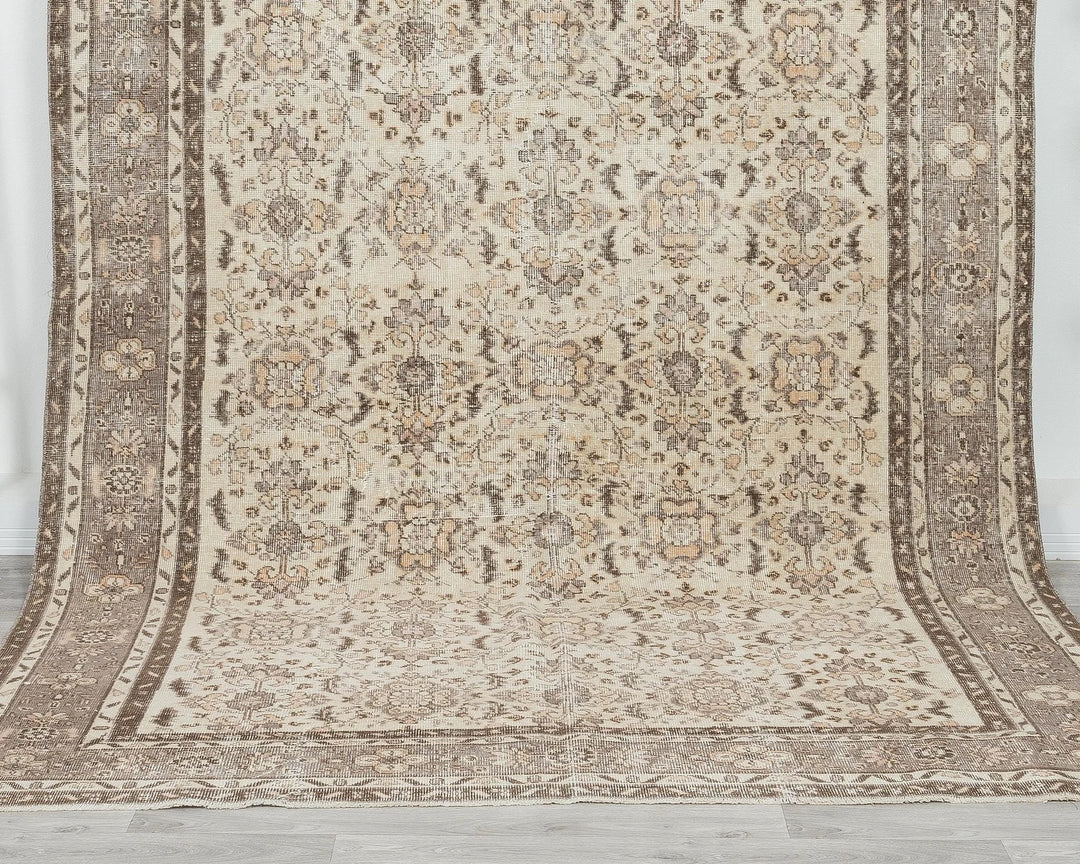 Multicolor Turkish Oushak Rug 6' 11" x 9' 11" Hand-Knotted | No. VR85602