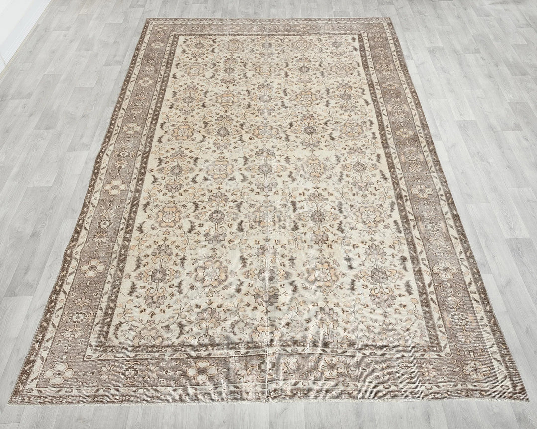 Multicolor Turkish Oushak Rug 6' 11" x 9' 11" Hand-Knotted | No. VR85602