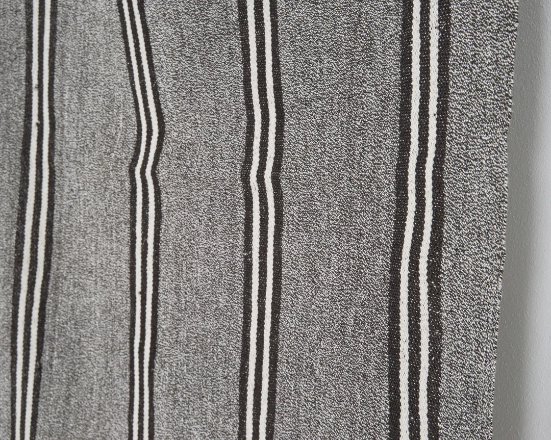 Gray Turkish Kilim Rug 3' 5" x 19' Flat-Weave | No. VR85603