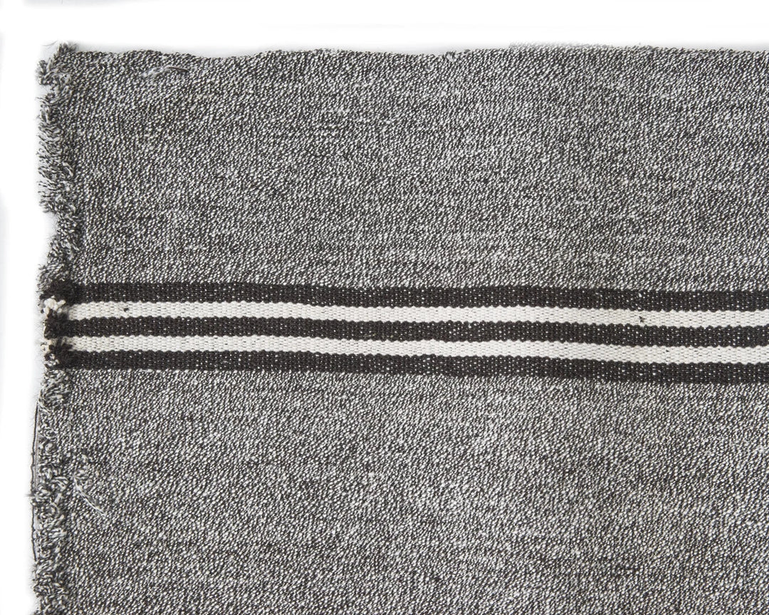 Gray Turkish Kilim Rug 3' 5" x 19' Flat-Weave | No. VR85603