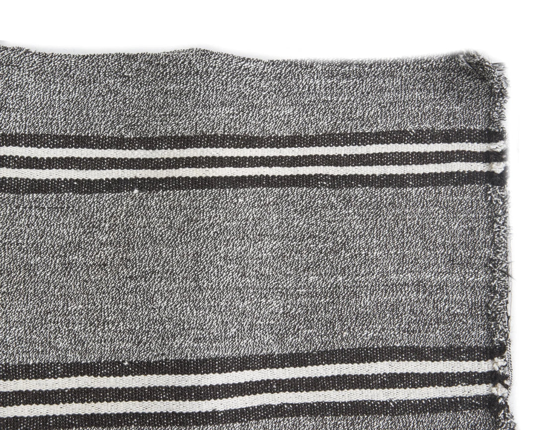 Gray Turkish Kilim Rug 3' 5" x 19' Flat-Weave | No. VR85603