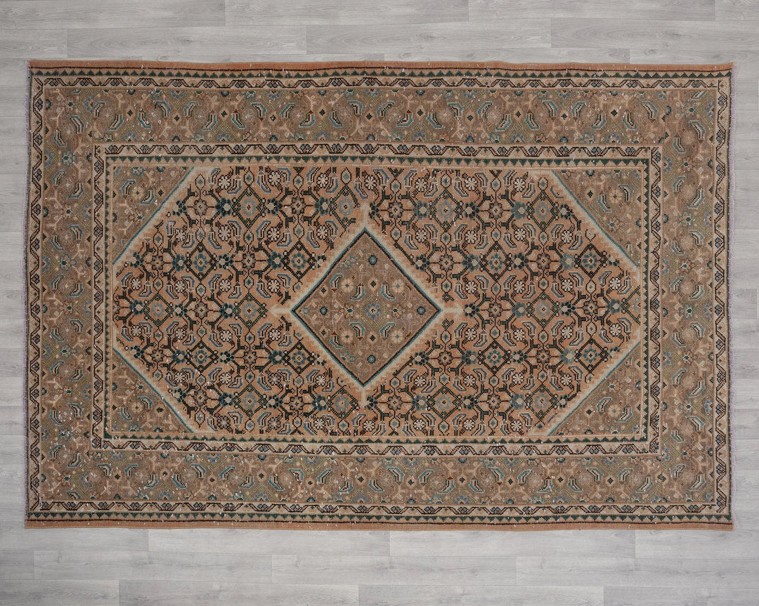 Multicolor Turkish Oushak Rug 6'7" x 9'6" Hand-Knotted view 9