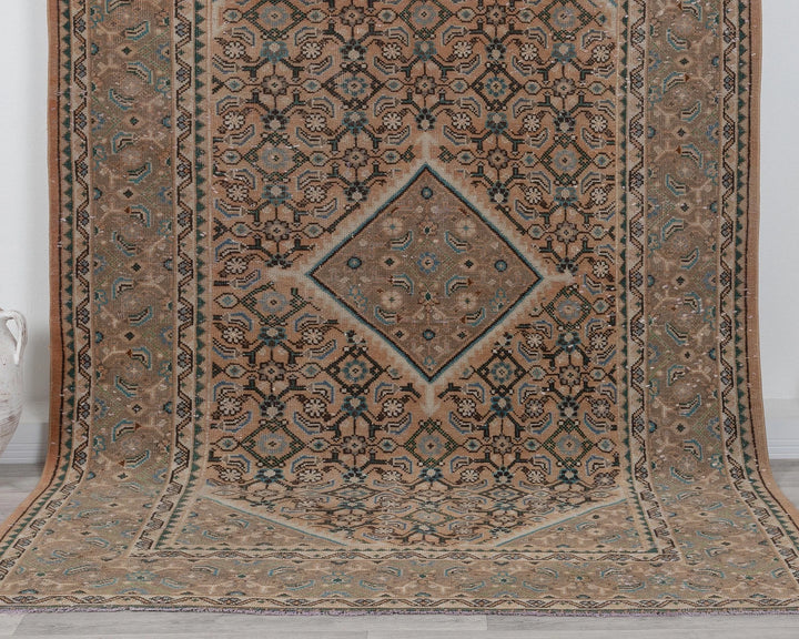Multicolor Turkish Oushak Rug 6'7" x 9'6" Hand-Knotted detail