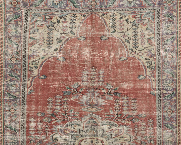 Distressed Oushak Rug 5' 5" x 8' 11" | No. VR85729