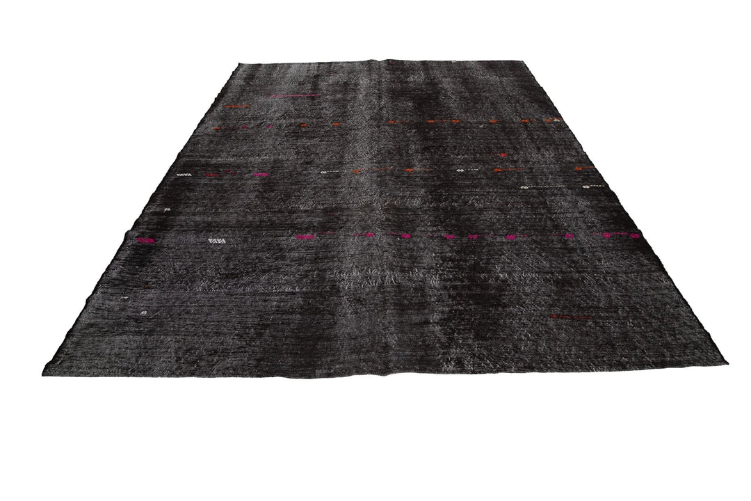 Brown Turkish Kilim Rug 10' 6" x 7' 9" Flat-Weave | No. VR85893