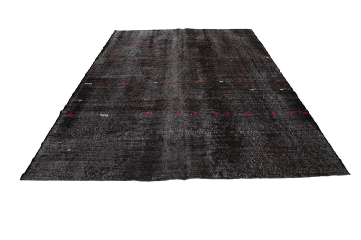 Brown Turkish Kilim Rug 10' 6" x 7' 9" Flat-Weave | No. VR85893