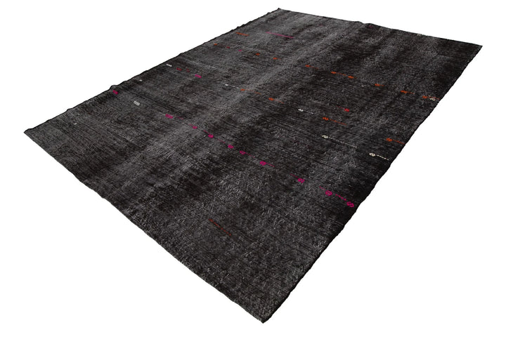 Brown Turkish Kilim Rug 10' 6" x 7' 9" Flat-Weave | No. VR85893
