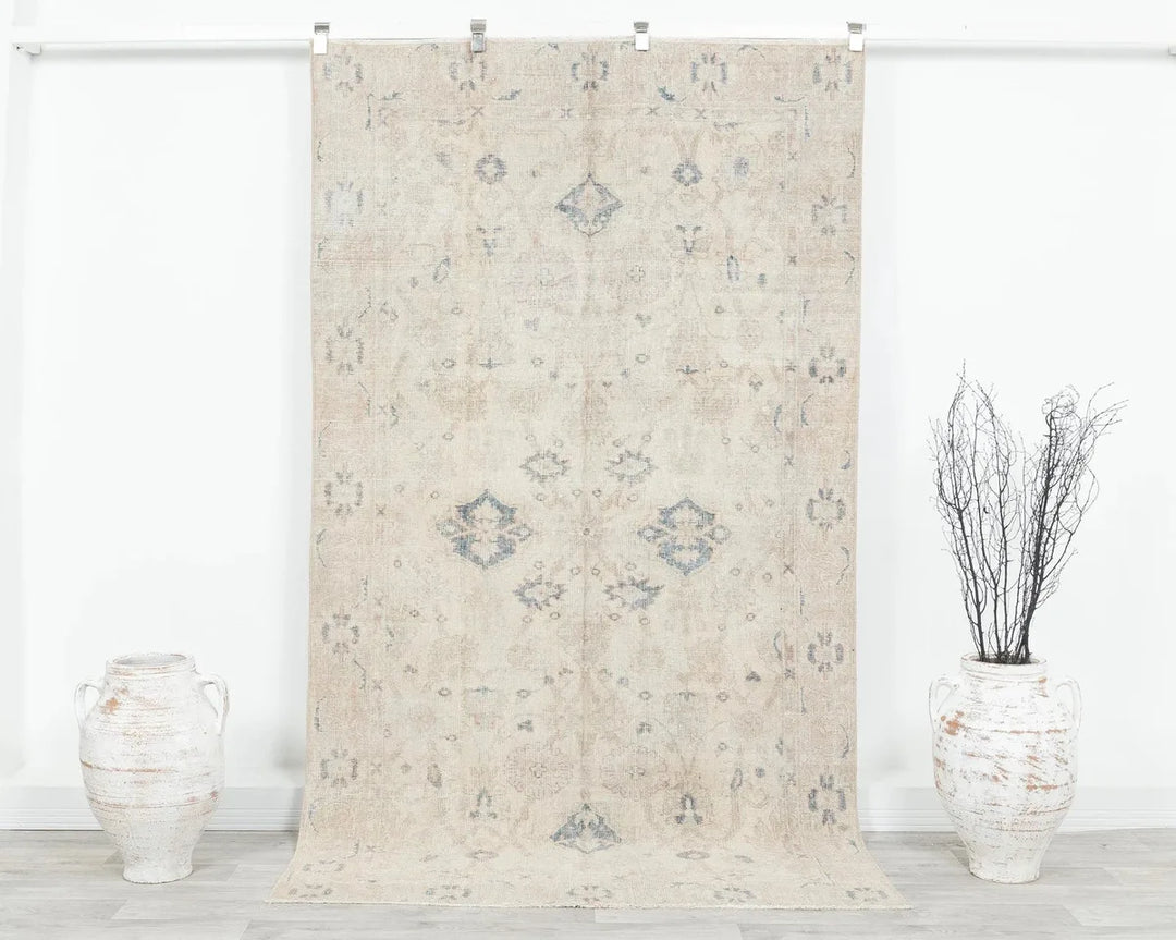 Multicolor Turkish Oushak Rug 4'5" x 8'1" Hand-Knotted | No. VR85904