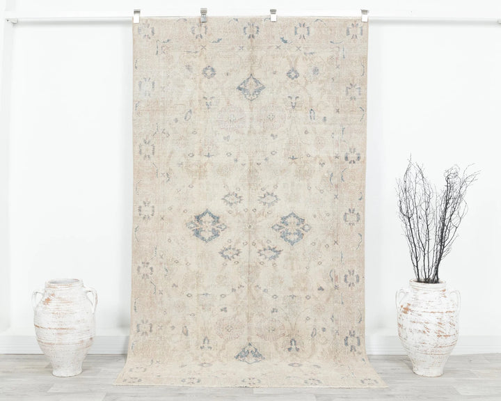 Multicolor Turkish Oushak Rug 4'5" x 8'1" Hand-Knotted | No. VR85904