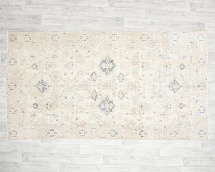 Multicolor Turkish Oushak Rug 4'5" x 8'1" Hand-Knotted | No. VR85904