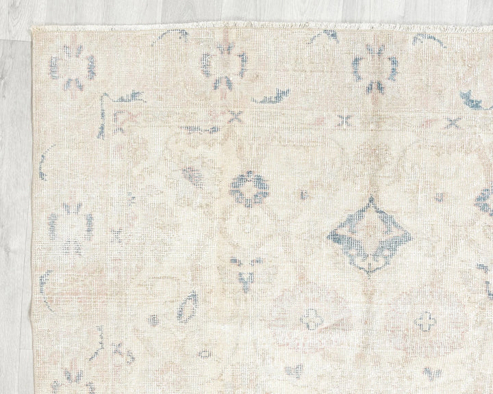 Multicolor Turkish Oushak Rug 4'5" x 8'1" Hand-Knotted | No. VR85904