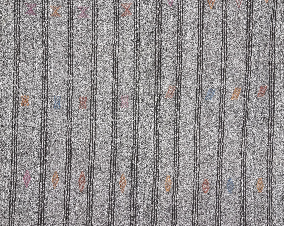 Gray Kilim Rug 6' 2" x 7' 11" | No. VR85977