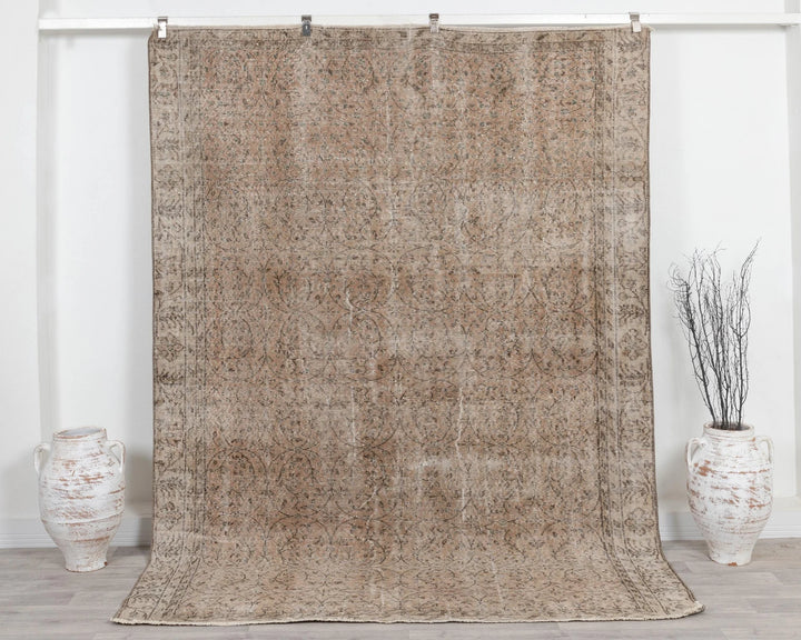 Multicolor Turkish Oushak Rug 6'5" x 8'10" Hand-Knotted | No. VR86024
