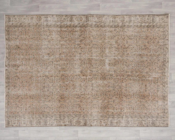 Multicolor Turkish Oushak Rug 6'5" x 8'10" Hand-Knotted | No. VR86024