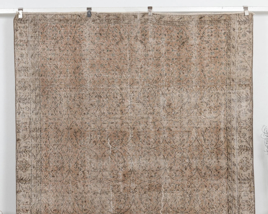 Multicolor Turkish Oushak Rug 6'5" x 8'10" Hand-Knotted | No. VR86024