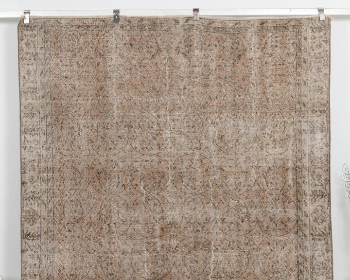 Multicolor Turkish Oushak Rug 6'5" x 8'10" Hand-Knotted | No. VR86024
