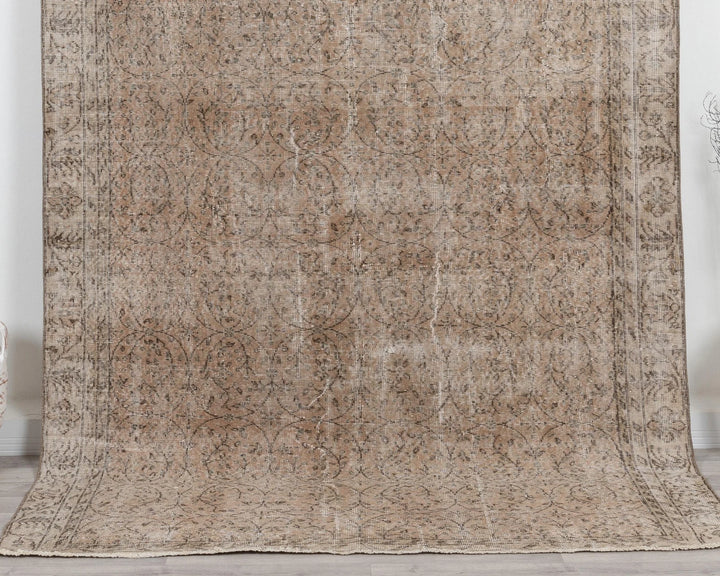 Multicolor Turkish Oushak Rug 6'5" x 8'10" Hand-Knotted | No. VR86024