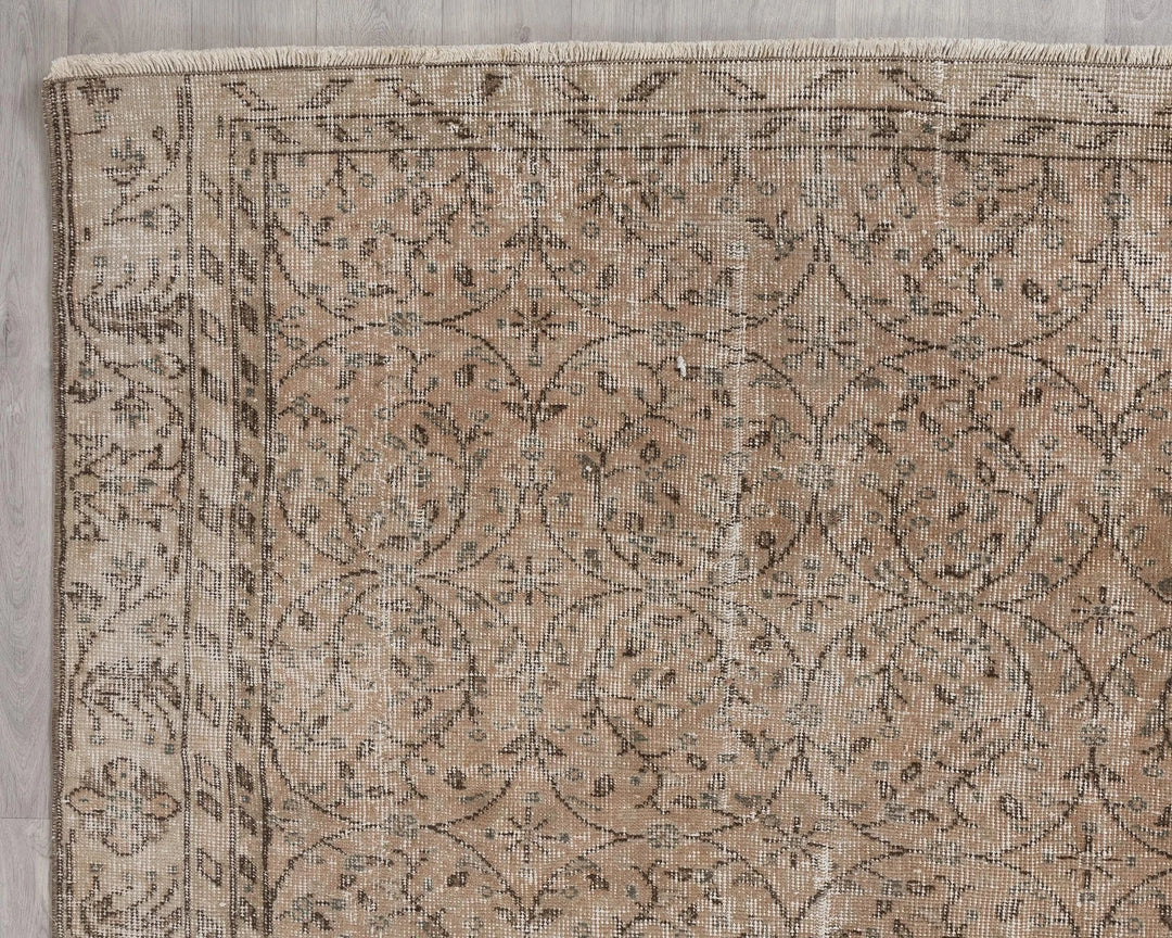 Multicolor Turkish Oushak Rug 6'5" x 8'10" Hand-Knotted | No. VR86024